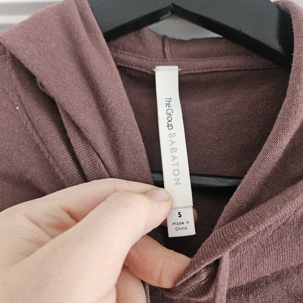 Aritzia Babaton Mauve Color Hoodie Size Small - Picture 4 of 6